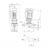 Габариты центробежного насоса Grundfos TPE 80-330/2 BQQE