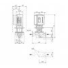Габариты центробежного насоса Grundfos TPE 100-240/2 BQQE
