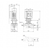 Габариты центробежного насоса Grundfos TPE 100-250/2 BAQE