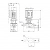 Габариты центробежного насоса Grundfos TPE 100-310/2 BAQE