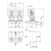 Габариты центробежного сдвоенного насоса Grundfos TPED 125-130/4-S BQQE