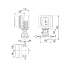 Габариты центробежного насоса Grundfos TPE 25-50/2R BQBE