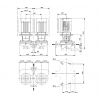 Габариты центробежного сдвоенного насоса Grundfos TPED 65-240/4 BQQE