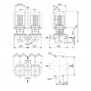 Габариты центробежного сдвоенного насоса Grundfos TPED 40-530/2-S BAQE