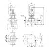 Габариты центробежного насоса Grundfos TPE 125-60/4 BQQE
