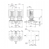 Габариты центробежного сдвоенного насоса Grundfos TPED 80-270/4 BAQE