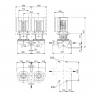 Габариты центробежного сдвоенного насоса Grundfos TPED 80-400/2-S BQQE
