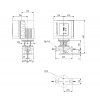 Габариты центробежного насоса Grundfos TPE 40-140/4-S BQQE