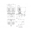 Габариты центробежного сдвоенного насоса Grundfos TPED 100-90/4-S BQQE