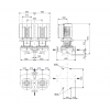 Габариты центробежного сдвоенного насоса Grundfos TPED 150-200/4-S BQQE