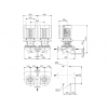 Габариты центробежного сдвоенного насоса Grundfos TPED 150-220/4-S BQQE