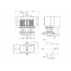 Габариты центробежного сдвоенного насоса Grundfos TPED 40-630/2-S BAQE