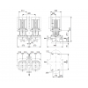 Габариты центробежного сдвоенного насоса Grundfos TPED 50-630/2-S BQQE