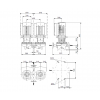 Габариты центробежного сдвоенного насоса Grundfos TPED 50-710/2-S BQQE