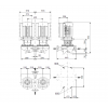 Габариты центробежного сдвоенного насоса Grundfos TPED 50-830/2-S BQQE