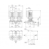 Габариты центробежного сдвоенного насоса Grundfos TPED 50-900/2-S BQQE