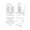 Габариты центробежного сдвоенного насоса Grundfos TPED 65-250/2-S BQQE