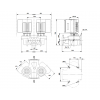 Габариты центробежного сдвоенного насоса Grundfos TPED 65-410/2-S BQQE