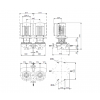 Габариты центробежного сдвоенного насоса Grundfos TPED 65-460/2-S BAQE