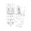 Габариты центробежного сдвоенного насоса Grundfos TPED 65-550/2-S BAQE