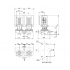 Габариты центробежного сдвоенного насоса Grundfos TPED 100-390/2-S BQQE