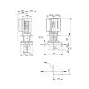 Габариты центробежного насоса Grundfos TPE 50-290/2 BQQE