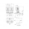 Габариты центробежного сдвоенного насоса Grundfos TPED 80-340/4 BAQE