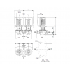 Габариты центробежного сдвоенного насоса Grundfos TPED 100-90/4 BAQE