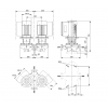 Габариты центробежного сдвоенного насоса Grundfos TPED 50-430/2 BAQE
