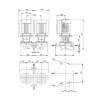 Габариты центробежного сдвоенного насоса Grundfos TPED 50-710/2 BAQE