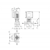 Габариты центробежного насоса Grundfos TPE2 40-120 BQBE