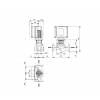 Габариты центробежного насоса Grundfos TPE2 40-150 BQBE