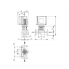 Габариты центробежного насоса Grundfos TPE2 100-120 BQQE