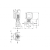 Габариты центробежного насоса Grundfos TPE2 32-200 BQBE