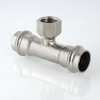 Валтек VTi.932.I фитинг из нержавеющей стали – пресс-тройник, 15 мм х 1/2", Valtec