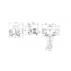 Габариты сдвоенного циркуляционного насоса Grundfos MAGNA3 D 100-100 F