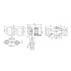 Габариты циркуляционного сдвоенного насоса Grundfos MAGNA1 D 65-150 F