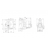 Габариты циркуляционного насоса Grundfos MAGNA3 40-40 F