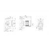 Габариты циркуляционного насоса Grundfos MAGNA3 40-100 F