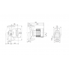Габариты циркуляционного насоса Grundfos MAGNA3 50-180 F