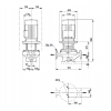 Габариты центробежного насоса Grundfos TP 65-90/4 BQQE