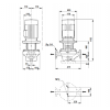 Габариты центробежного насоса Grundfos TP 65-110/4 BQQE