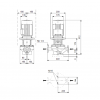 Габариты центробежного насоса Grundfos TP 80-70/4 BQQE