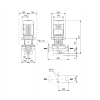 Габариты центробежного насоса Grundfos TP 80-90/4 BQQE
