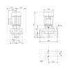 Габариты центробежного насоса Grundfos TP 100-60/4 BQQE