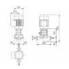 Габариты центробежного насоса Grundfos TP 32-80/2 R BQQE