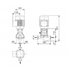Габариты центробежного насоса Grundfos TP 32-90/2 R BQQE