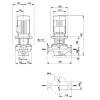 Габариты центробежного насоса Grundfos TP 32-200/2 BQQE