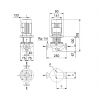 Габариты центробежного насоса Grundfos TP 40-50/2 BQBE