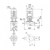 Габариты центробежного насоса Grundfos TP 40-90/2 BQBE
